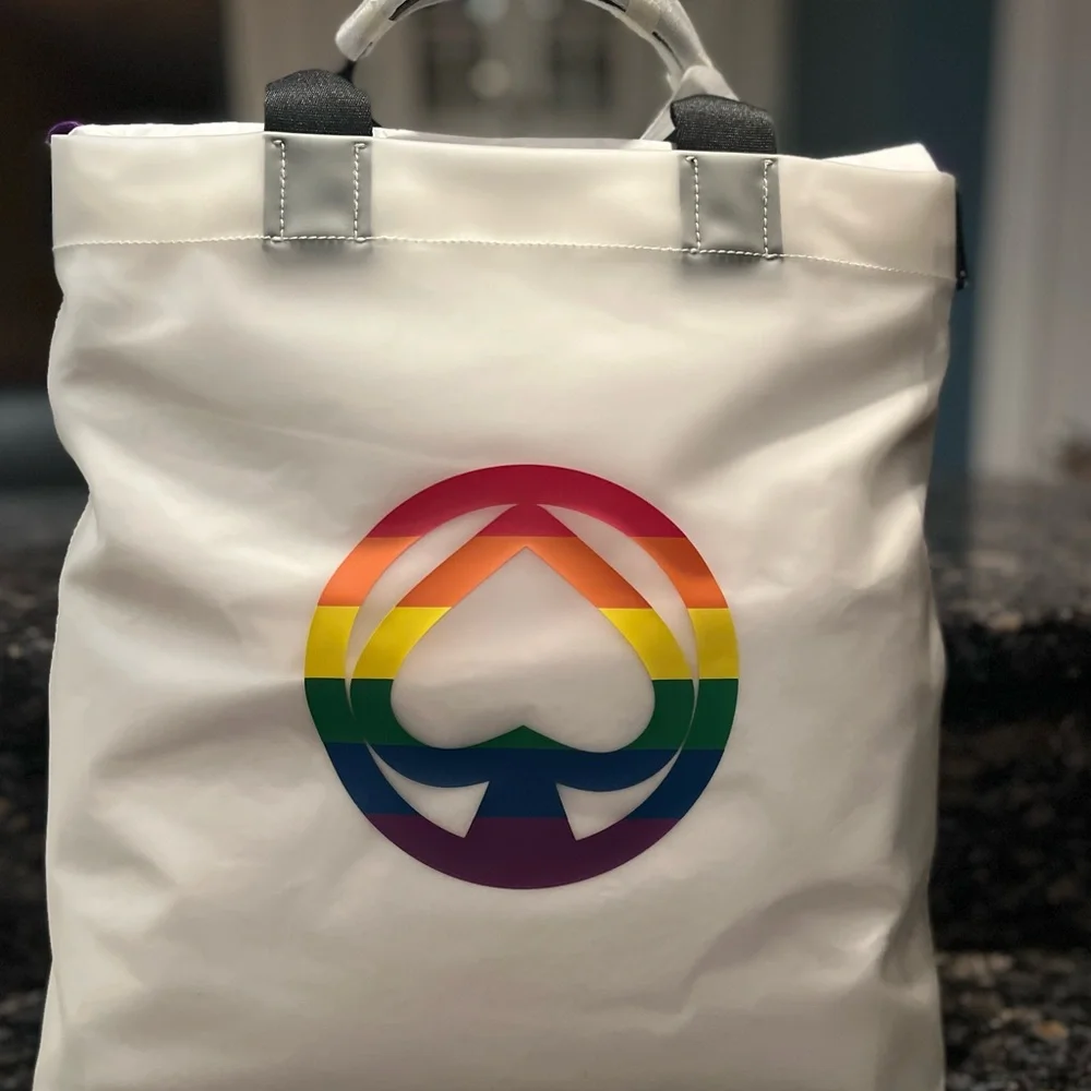 Kate Spade NWT Rainbow Clear Plastic Tote